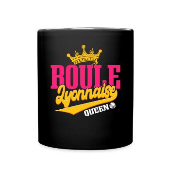 Boule Lyonnaise Queen Bouliste - Mug uni - noir - Devant
