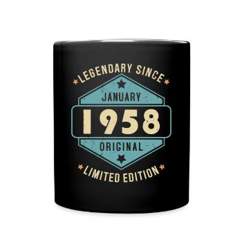 Legendary Since January 1958 Limited Edition - Tasse einfarbig - Schwarz - Vorne