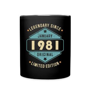Légendaire depuis janvier 1981 Edition Limitée - Mug uni - noir - Devant