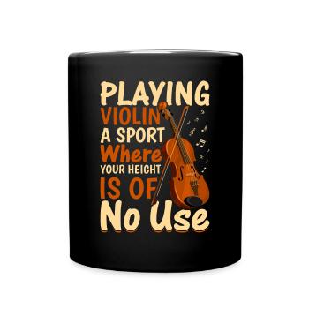Jouer du violon Un sport où l’on - Violon - Mug uni - noir - Devant