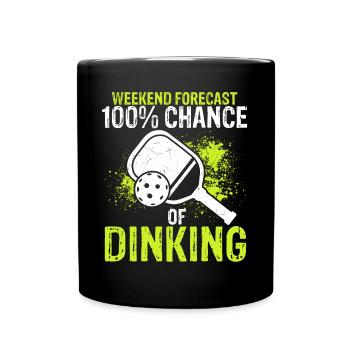 Prévision du week-end des joueurs de pickleball Chances de match - Mug uni - noir - Devant