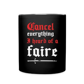 Faire Medieval Festival Mead Wenches - Tasse einfarbig - Schwarz - Vorne