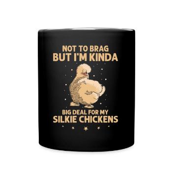 Silkie Chicken Lover Silkies Mom Mama Silkie Owner - Full Colour Mug - black - Front