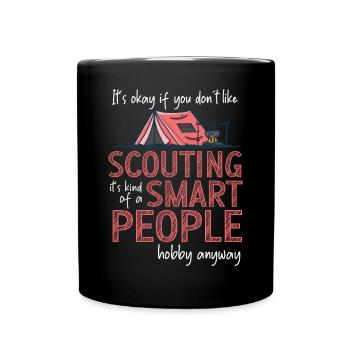 Group Smart People Hobby Girl Scout Leader Scouts - Full Colour Mug - black - Front