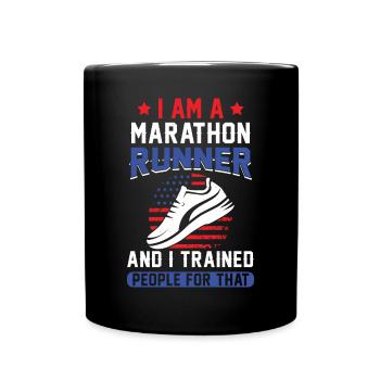 Jogging Saying for Running - Runners - Full Colour Mug - black - Front