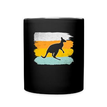 Kangourou Rétro - Mug uni - noir - Devant