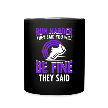 Jogging Saying for Running - Runners - Full Colour Mug - black - Front