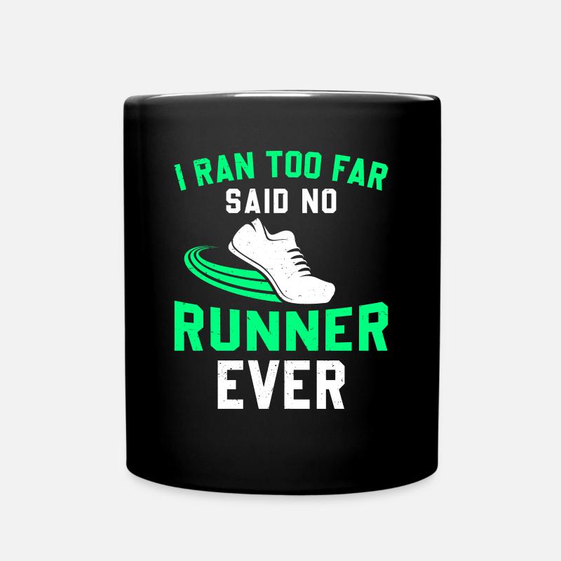 Jogging Spruch zum Laufen - Läufer - Tasse einfarbig - Schwarz