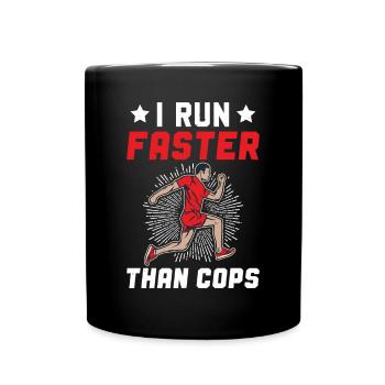 Jogging Saying for Running - Runners - Full Colour Mug - black - Front