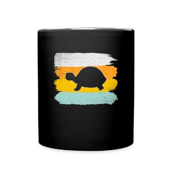 Turtle Retro - Full Colour Mug - black - Front