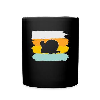Snail Retro - Full Colour Mug - black - Front