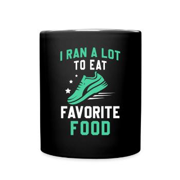 Jogging Saying for Running - Runners - Full Colour Mug - black - Front