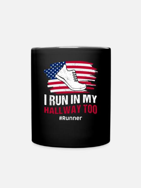 Jogging Spruch zum Laufen - Läufer - Tasse einfarbig - Schwarz