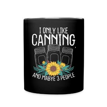 Homesteading I only like Canning maybe 3 People - Tasse einfarbig - Schwarz - Vorne