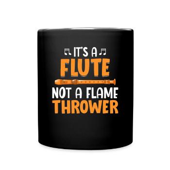 C’est une flûte, pas un lance-flammes - flûte - Mug uni - noir - Devant