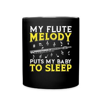 Ma mélodie de flûte fait mon bébé - Mug uni - noir - Devant