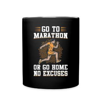 Jogging Saying for Running - Runners - Full Colour Mug - black - Front