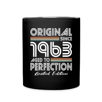 60th birthday born 1963 Original Since 1963 - Full Colour Mug - black - Front