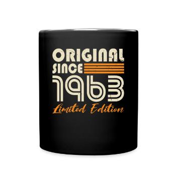 60th birthday born 1963 Original Since 1963 - Full Colour Mug - black - Front