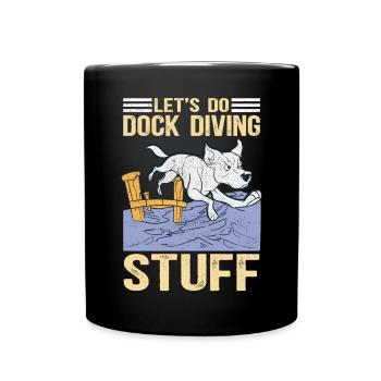 Dock Diving Hunde Hundesport Hundehalter Geschenk - Tasse einfarbig - Schwarz - Vorne
