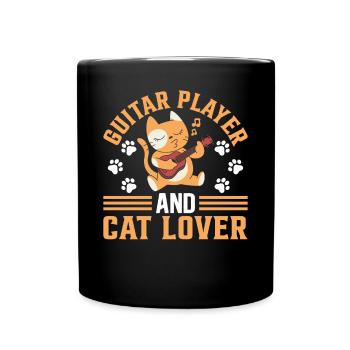 Guitariste Guitariste - Guitariste Et Cat Lo - Mug uni - noir - Devant