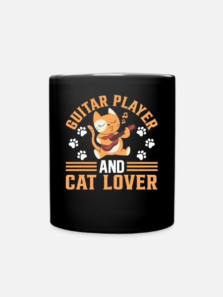 Guitarist Guitar Player - Guitar Player And Cat Lo - Tasse einfarbig - Schwarz