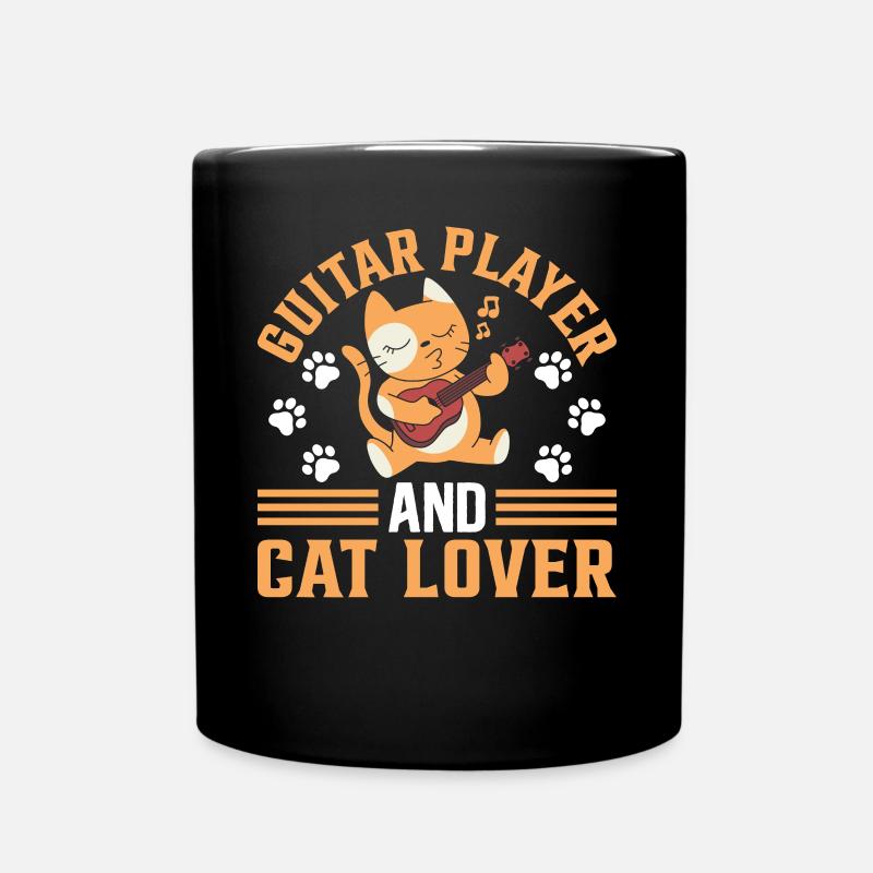 Guitarist Guitar Player - Guitar Player And Cat Lo - Tasse einfarbig - Schwarz