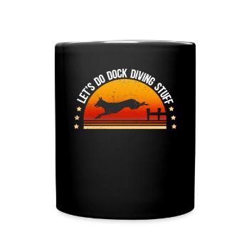 Dock Diving Hunde Hundehalter Hundesport Geschenk - Tasse einfarbig - Schwarz - Vorne