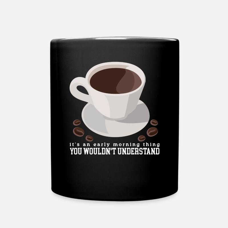 Kaffee Kaffeetrinker | Kaffeeliebhaber Geschenk - Tasse einfarbig - Schwarz