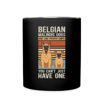 Belgian Shepherd Malinois Dog Gift - Full Colour Mug - black - Front