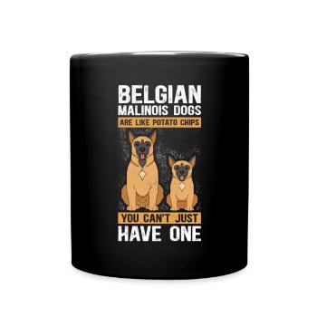 Belgian Shepherd | Malinois Dog Gift - Full Colour Mug - black - Front