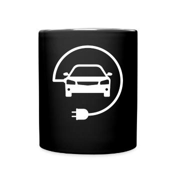Electric Car Drawing For Electric Car User - Tasse einfarbig - Schwarz - Vorne