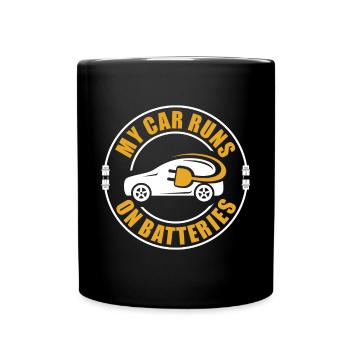 Drôle d’attente que ma voiture se charge pour Electric Ca - Mug uni - noir - Devant