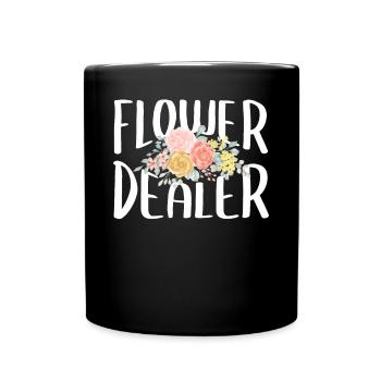 Drôle de marchand de fleurs pour fleuriste - Mug uni - noir - Devant