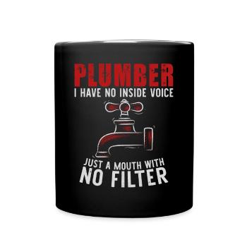 Plombier Plombier Vintage Plombier I - Mug uni - noir - Devant
