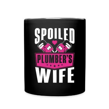 Plomberie Plombier Femme Vintage - Mug uni - noir - Devant