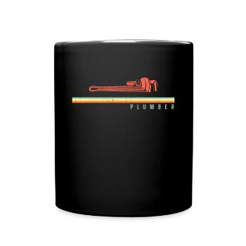 Plumbing Plumber Retro Vintage - Tasse einfarbig - Schwarz - Vorne