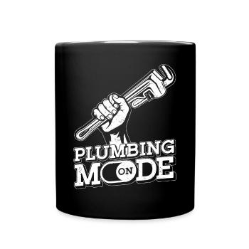 Plumbing Plumber Vintage Plumbing - Full Colour Mug - black - Front