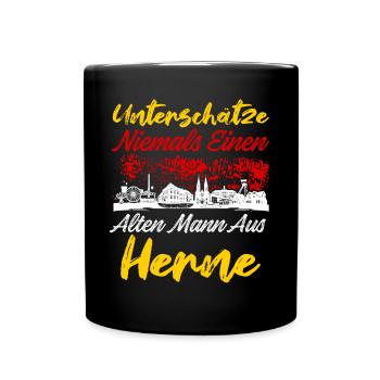 Herne - Tasse einfarbig - Schwarz - Vorne