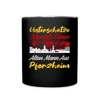 Pforzheim - Tasse einfarbig - Schwarz - Vorne