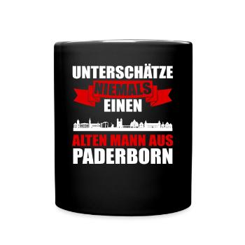 Paderborn - Tasse einfarbig - Schwarz - Vorne