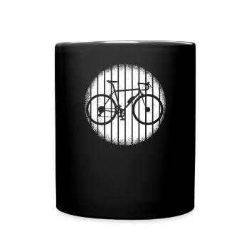 Bicycle Accessories Cyclist Motif - Full Colour Mug - black - Front
