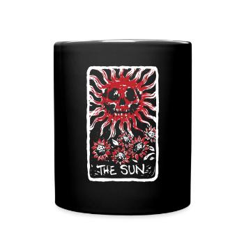 The Sun Blood Red Skeleton Skull Tarot Card - Tasse einfarbig - Schwarz - Vorne