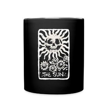 The Sun Skeleton Skull Tarot Card - Tasse einfarbig - Schwarz - Vorne