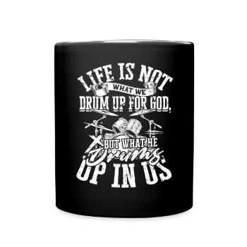 Drummer Jesus Cross Drummer Drummer - Full Colour Mug - black - Front