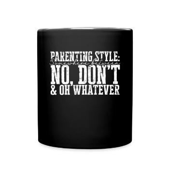 parents gift mother gift idea father family - Full Colour Mug - black - Front