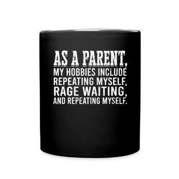 parents gift mother gift idea father family - Full Colour Mug - black - Front