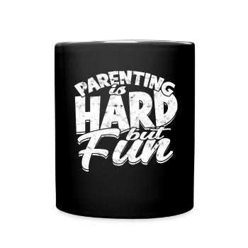 eltern geschenk mutter geschenkidee vater familie - Tasse einfarbig - Schwarz - Vorne