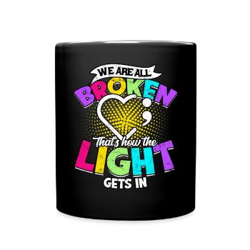 depression depressive sad gift idea unfortunate - Full Colour Mug - black - Front