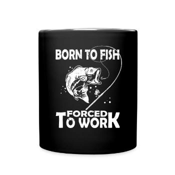 Angeln Opa papa - Tasse einfarbig - Schwarz - Vorne